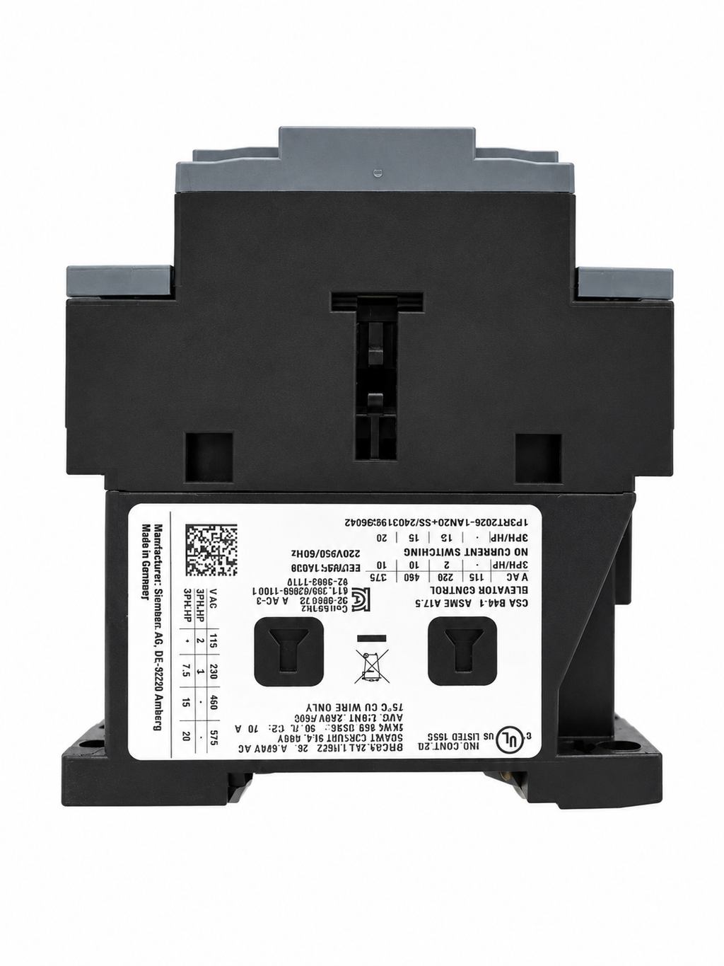 Contactor Siemens 3RT2026-1AN20 – 25A | Bobina 220V AC | 3 Polos + 1NO/1NC