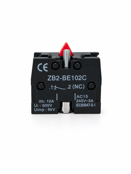 Bloque de Contacto Auxiliar para Botonera 22mm ZB2-BE Serie Individual