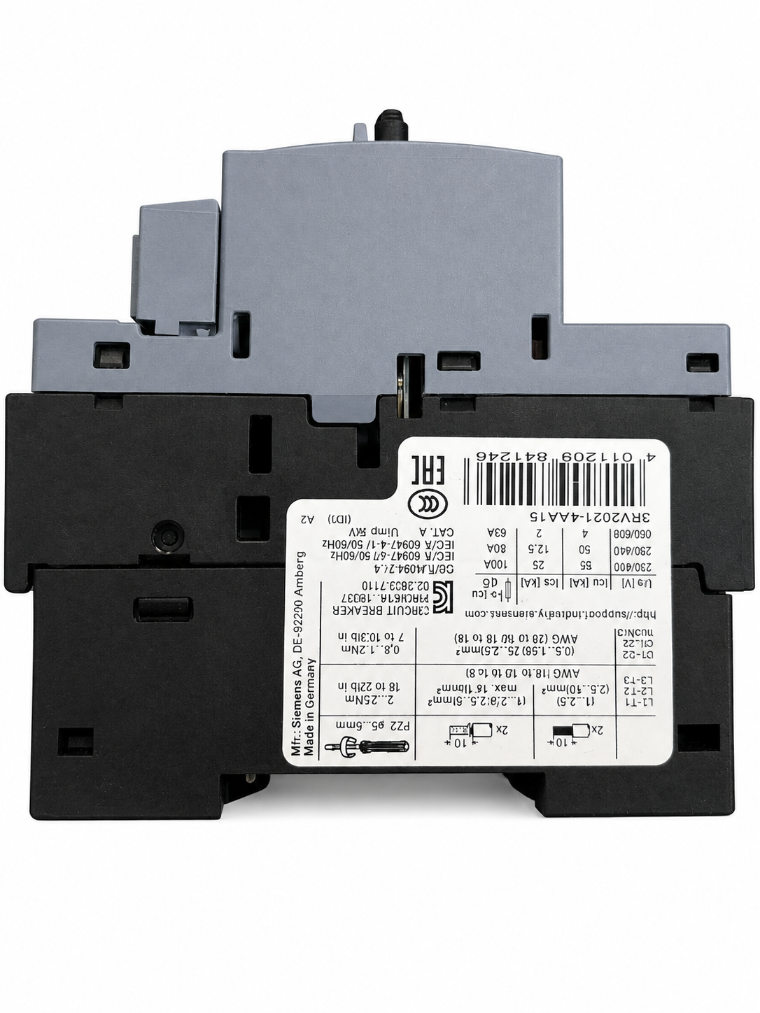 Guardamotor Siemens SIRIUS 3RV2021-4AA15 | Ajuste 10–16 A | Protección para Motor