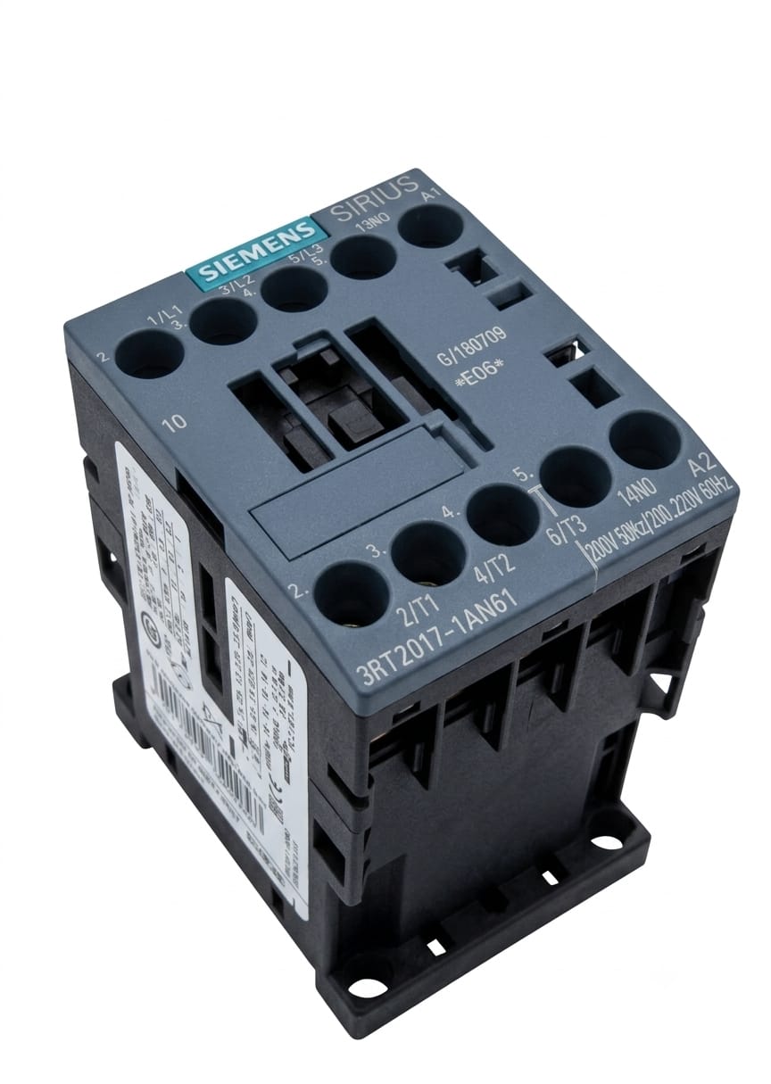 Contactor Siemens 3RT2017-1AN61 | Bobina 220V AC | 12A | 3 Polos + 1NO/1NC