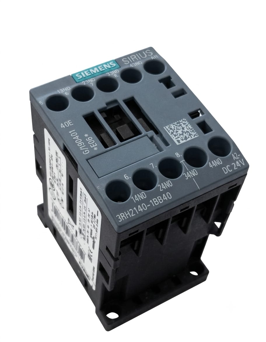 Relé de Mando Siemens 3RH2140-1BB40 | Bobina 24 VDC | 4NO | SIRIUS