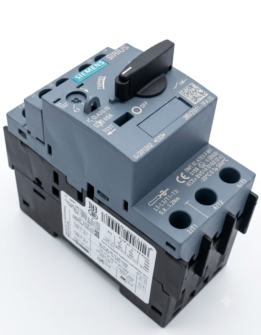Guardamotor Siemens SIRIUS 3RV2011-1FA15 | Ajuste 4–6 A | Protección para MotoR