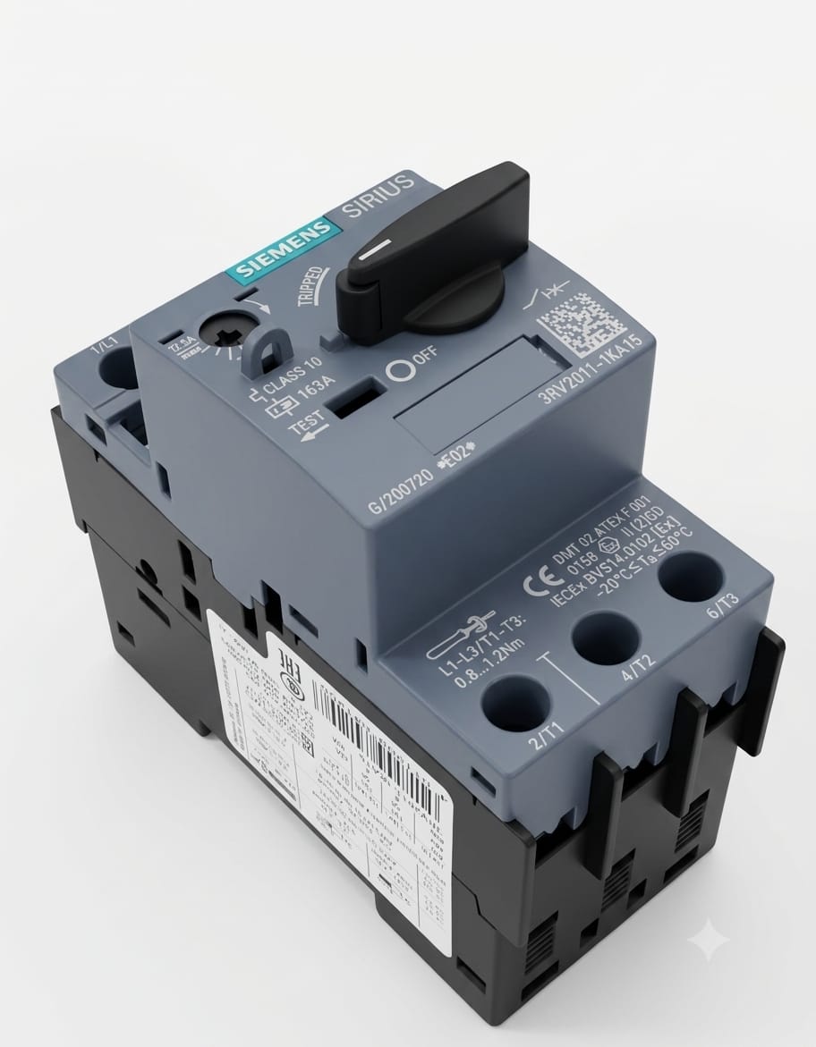 Guardamotor Siemens SIRIUS 3RV2011-1KA15 | Ajuste 9–12 A | Protección para Motor