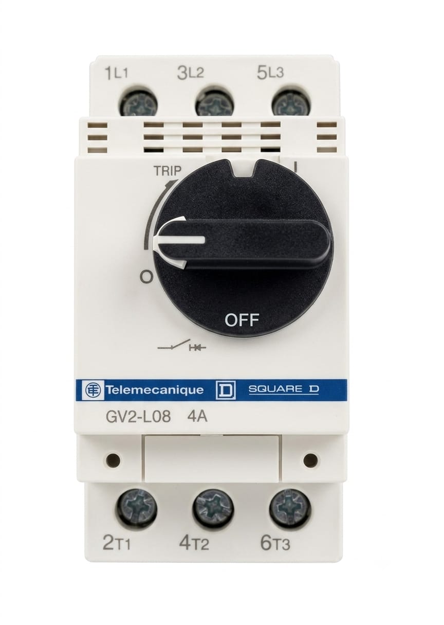 Guardamotor Magnético Telemecanique GV2-L08 | 4 A | 3 Polos