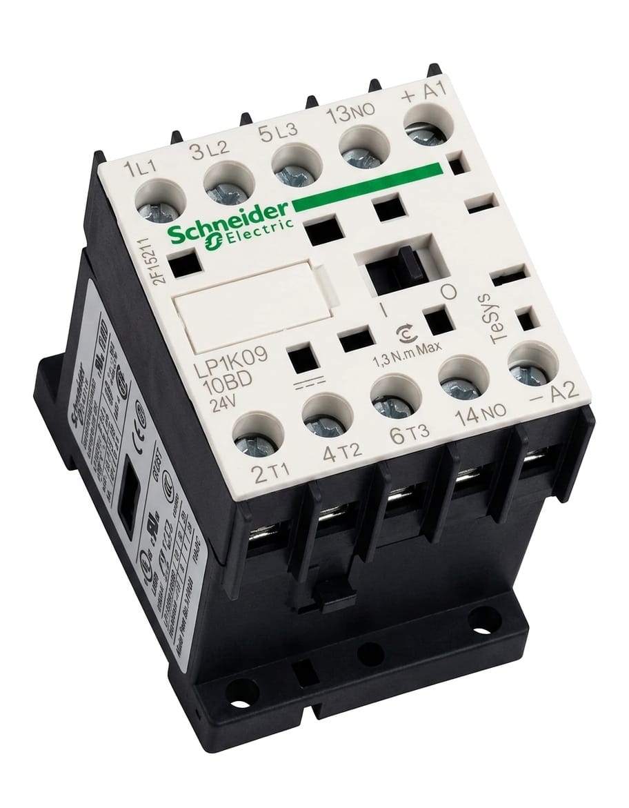 Contactor Schneider Electric TeSys K LP1K0910BD | 9 A | Bobina 24 VDC | 3 Polos