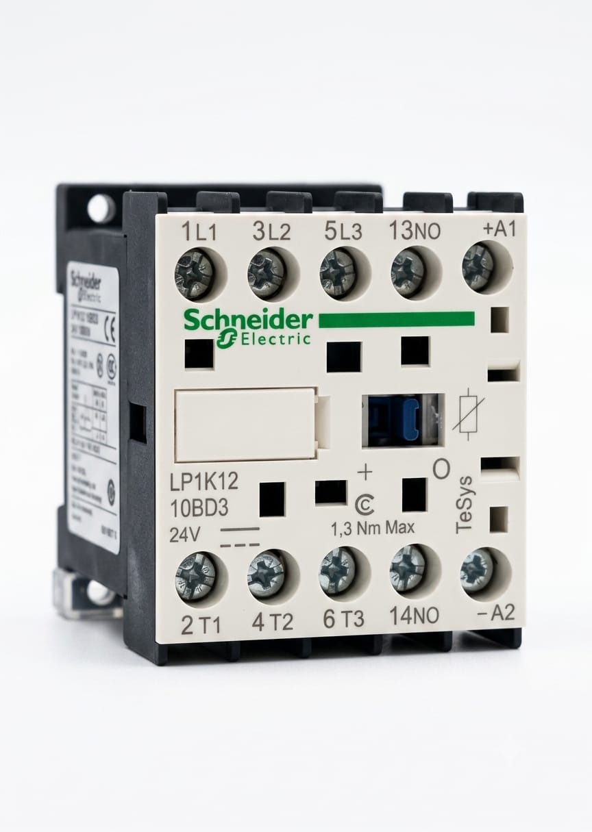 Contactor Schneider Electric TeSys K LP1K1210BD3 | 12 A | Bobina 24 VDC | 3 Polos