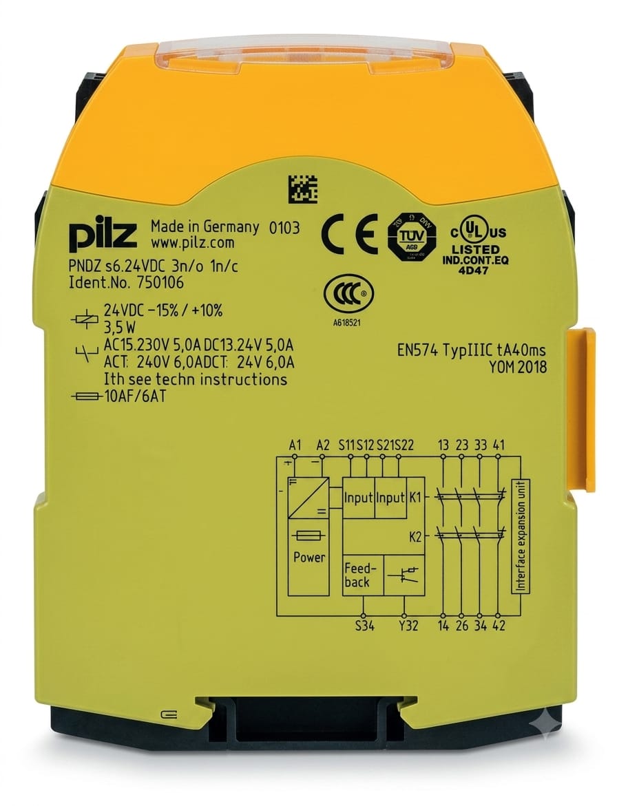 Relevador de Seguridad PILZ PNOZ s6 — N/P 750106