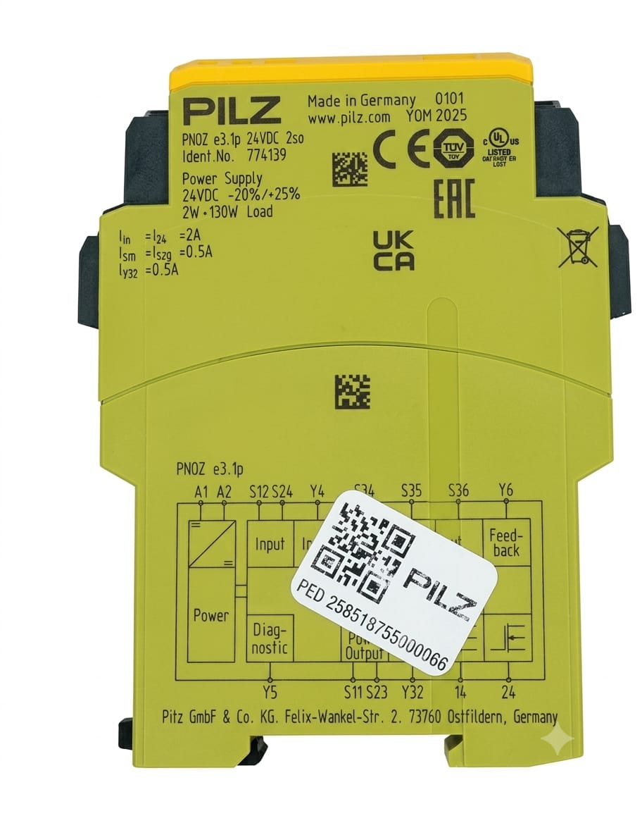 Relé de Seguridad Electrónico PILZ PNOZ e3.1p 24VDC 2so – 774139