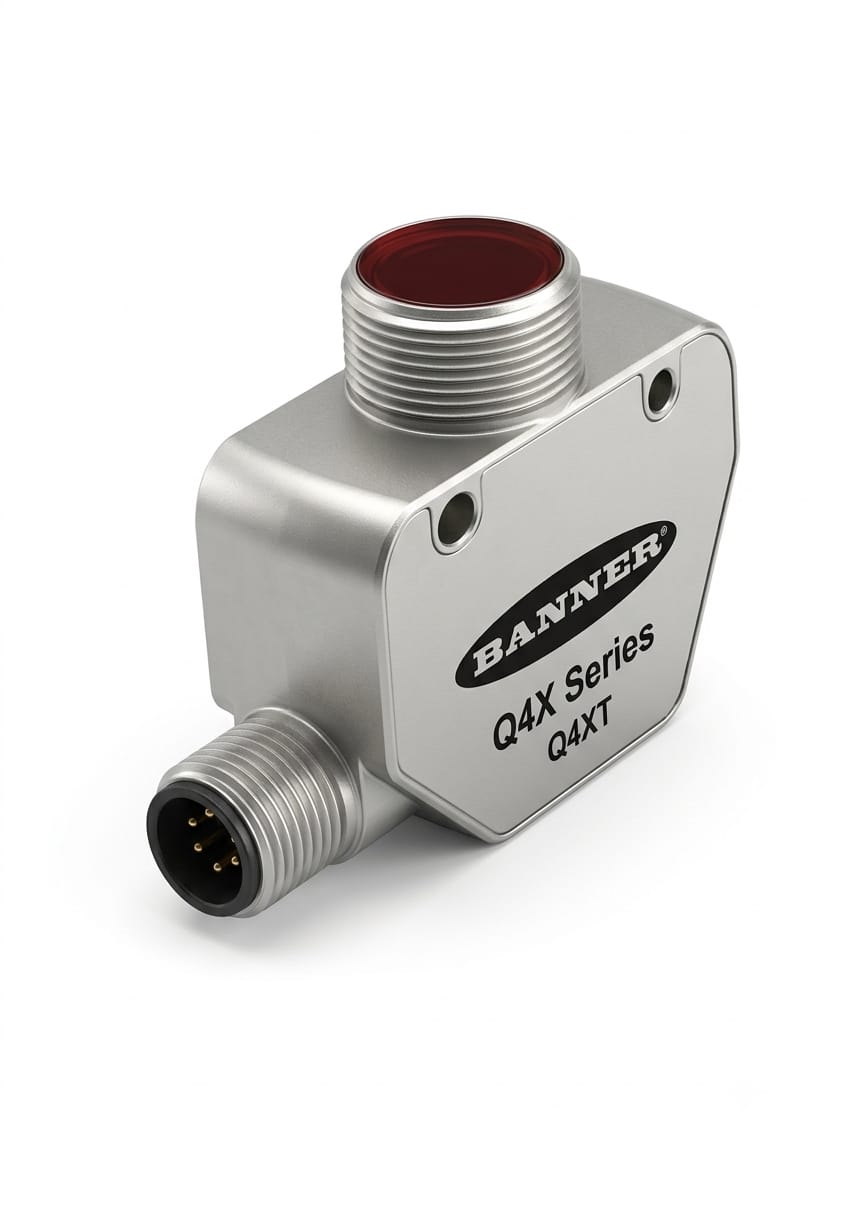 Banner Q4XTBLAF300-Q8 - Sensor Láser de Medición Industrial