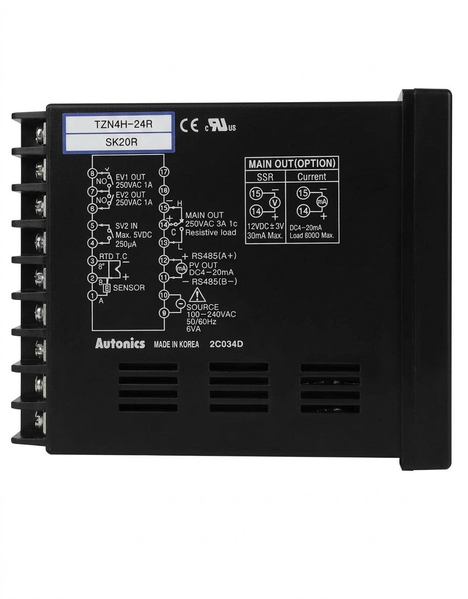 Control de Temperatura Autonics TZN4H-24R - PID Dual, Relevador, 100-240VAC