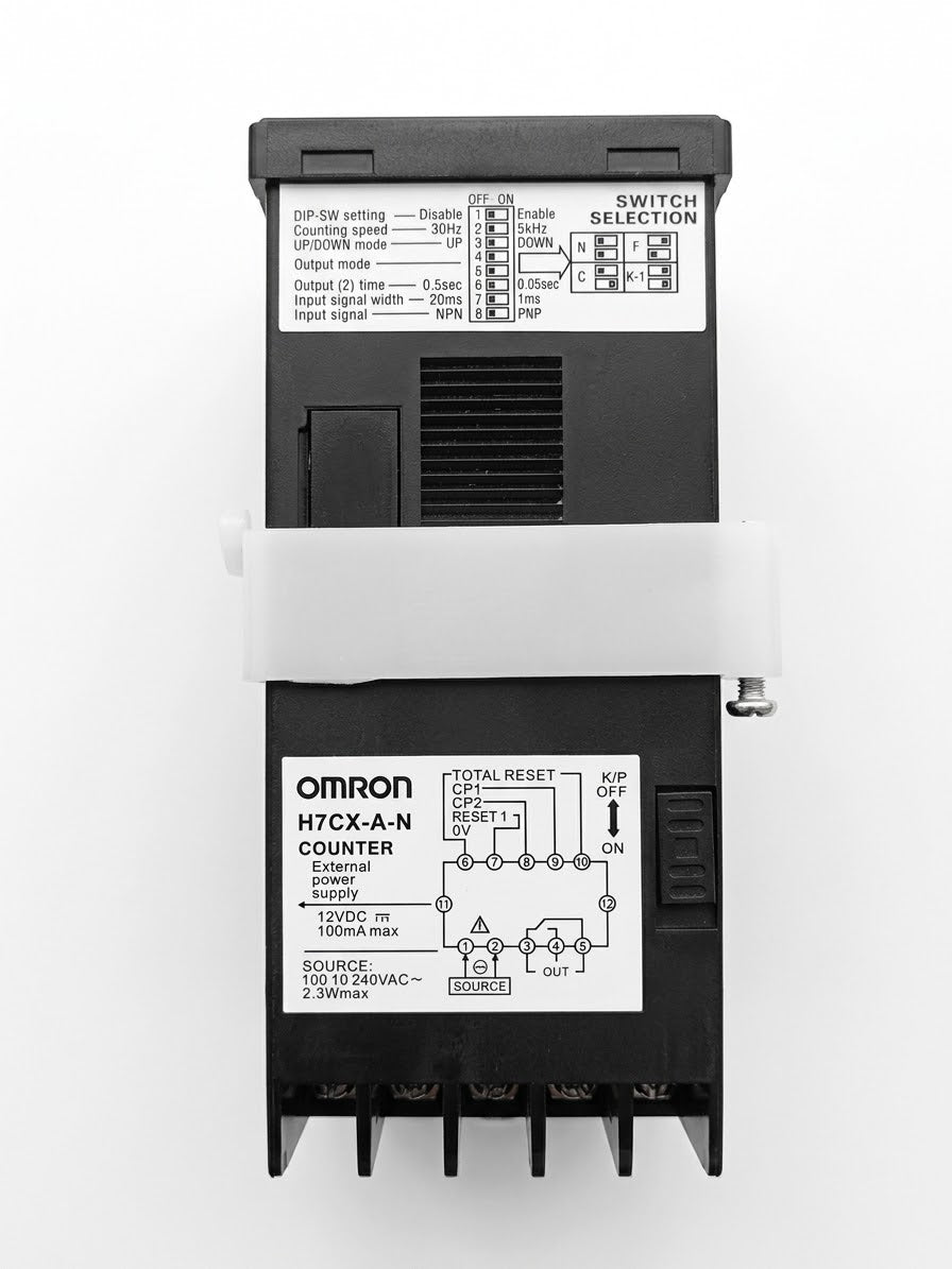 Contador digital preseleccionable OMRON H7CX-A-N, 6 dígitos, 100–240 VCA