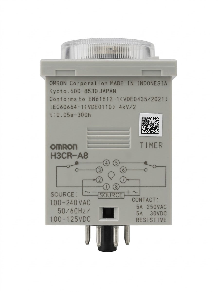 Temporizador Multifunción Omron H3CR-A8 de 8 Pines para Control Industrial