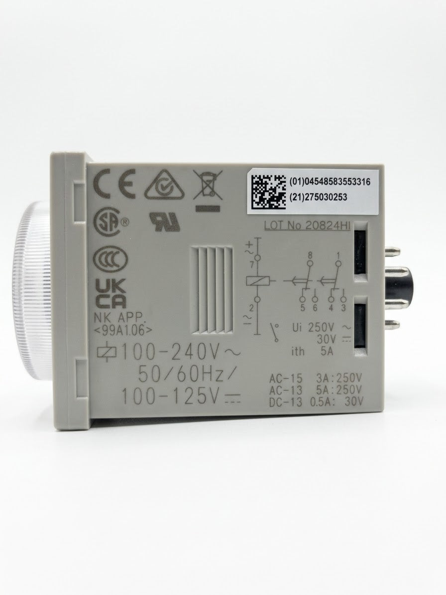 Temporizador Multifunción Omron H3CR-A8 de 8 Pines para Control Industrial