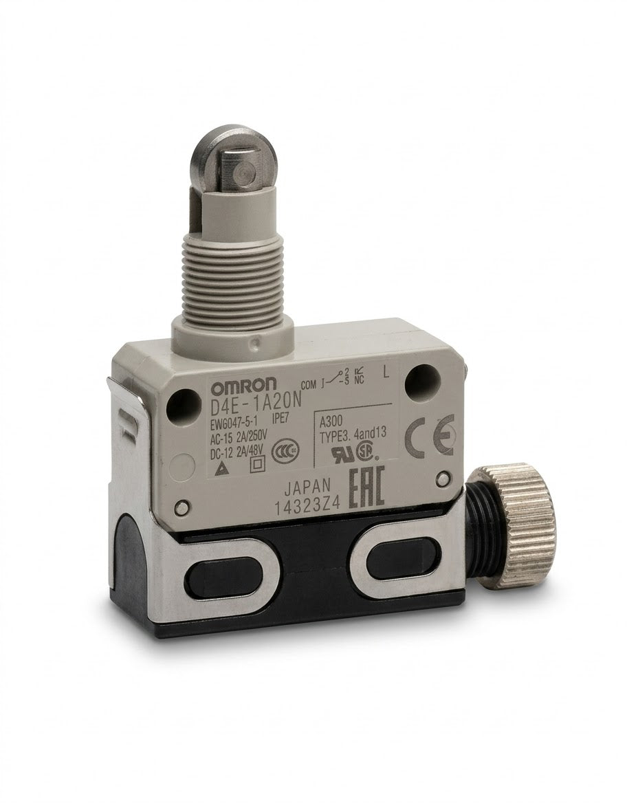 Interruptor de límite OMRON D4E-1A20N con émbolo de rodillo, SPDT