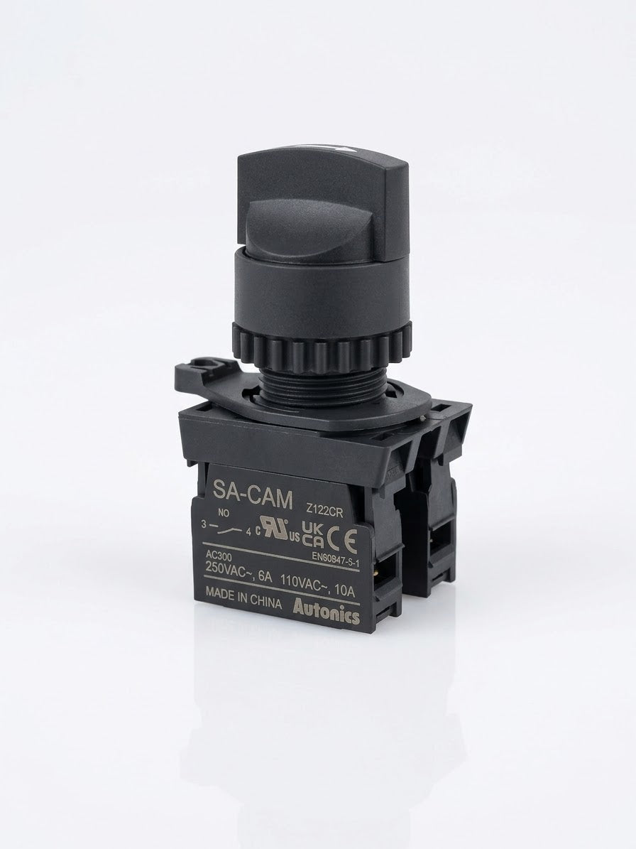 Selector Autonics S2SR-S7W | 3 posiciones mantenidas, blanco, Ø22/25 mm
