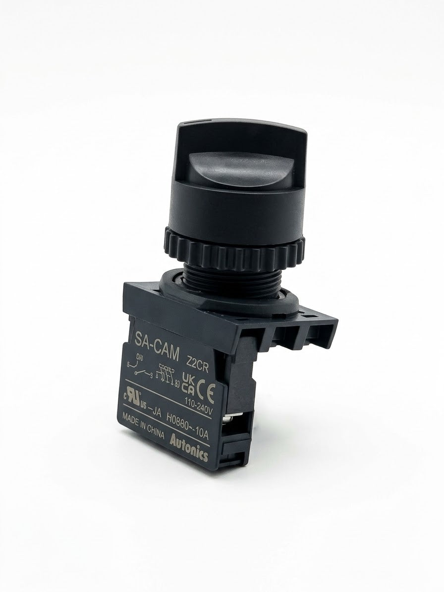Selector Autonics S2SR-S3W | 2 posiciones mantenidas, blanco, Ø22/25 mm