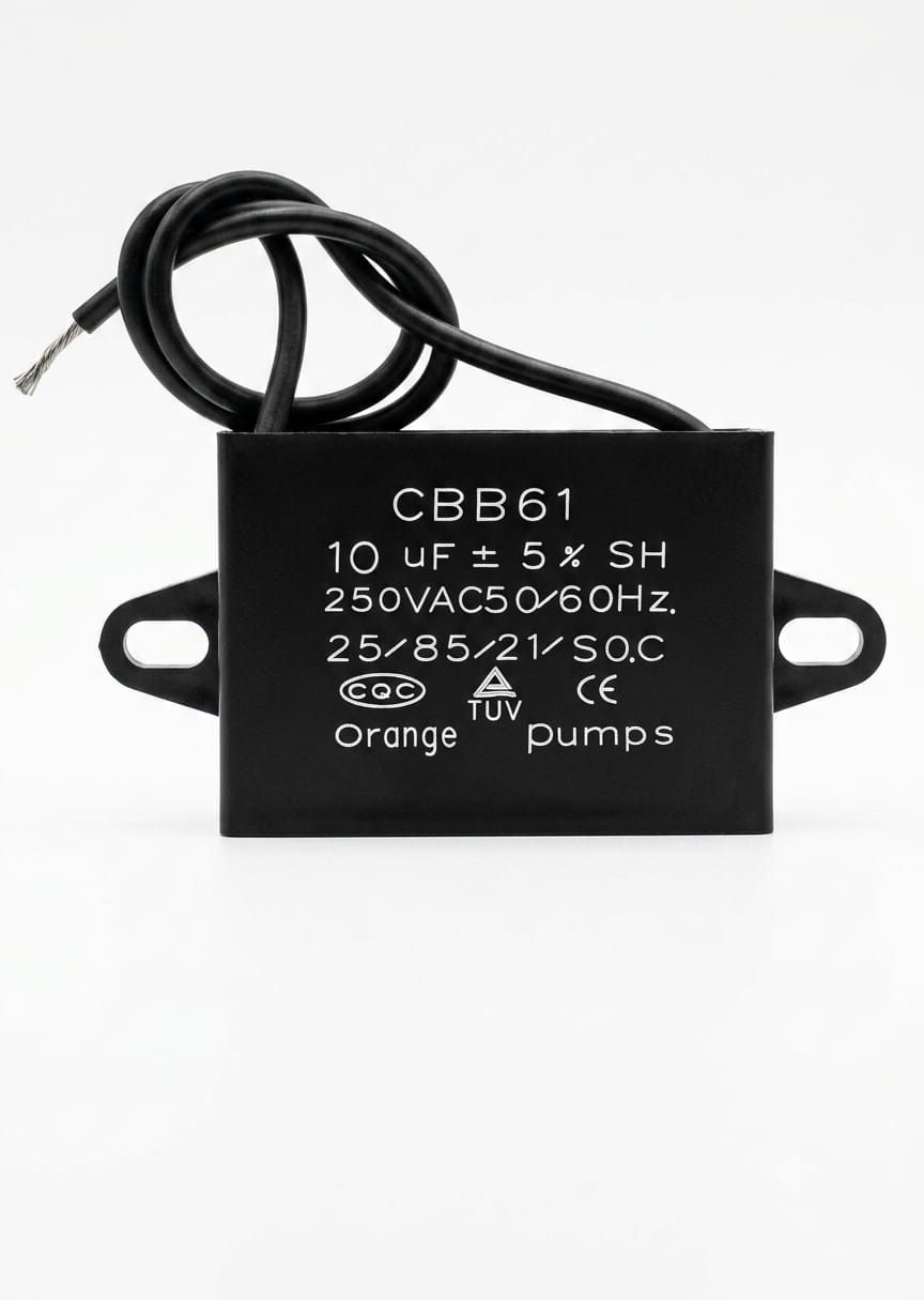 Capacitor CBB61 12µF 250VAC para Ventilador y Motor | 2 Cables